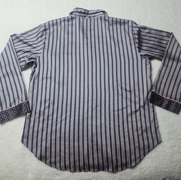 Victoria's Secret Vintage Striped 2 Piece Gray and Pink Pajama Set Size Large - Picture 3 of 15